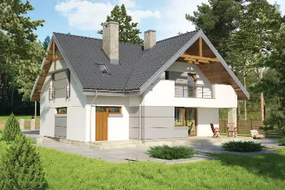 Optymalny (z wentylacją mechaniczną i rekuperacją) — wizualizacje 1