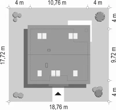 Optymalny — plan sytuacyjny 1 (odbicie lustrzane)