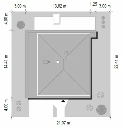 Orkan wariant B — plan sytuacyjny 1