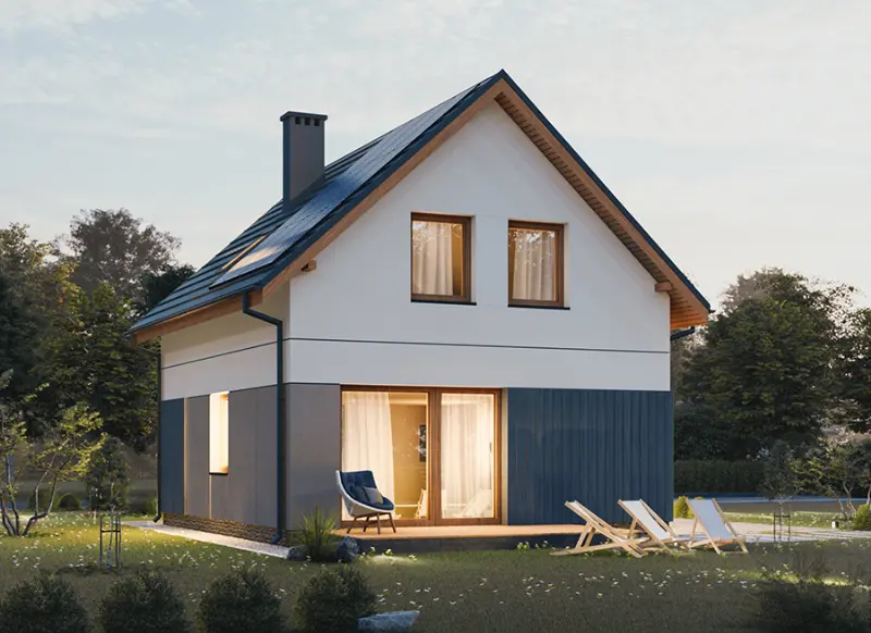 Projekt domu Osiągalny A3 — wizualizacja