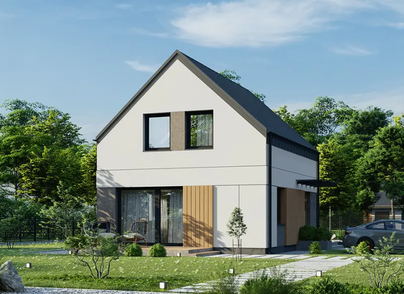 Projekt domu Osiągalny 2N — wizualizacja