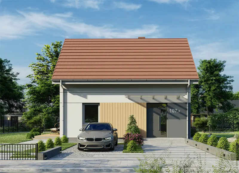 Projekt domu Osiągalny 2 — wizualizacja