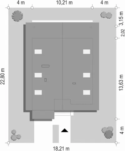 Otwarty 3 — plan sytuacyjny 1 (odbicie lustrzane)