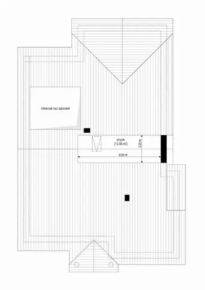 Parterowy Wąski wariant B — wizualizacje 5 (odbicie lustrzane)