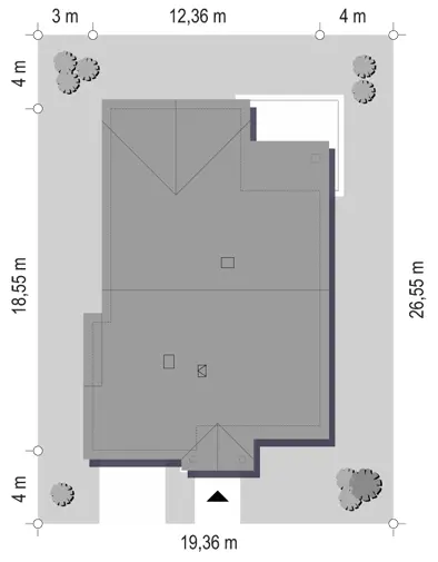 Parterowy Wąski — plan sytuacyjny 1