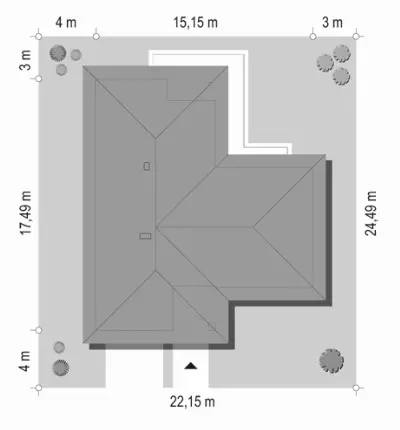 Parterowy — plan sytuacyjny 1