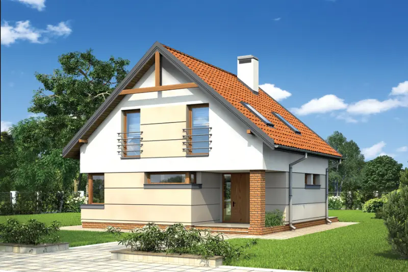 Projekt domu Pełen energii — wizualizacja