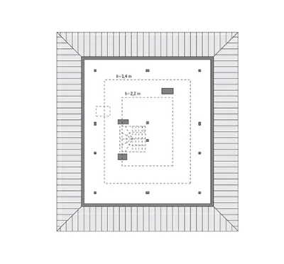 Piasek pustyni - wariant II — rzuty kondygnacji 2 (odbicie lustrzane)