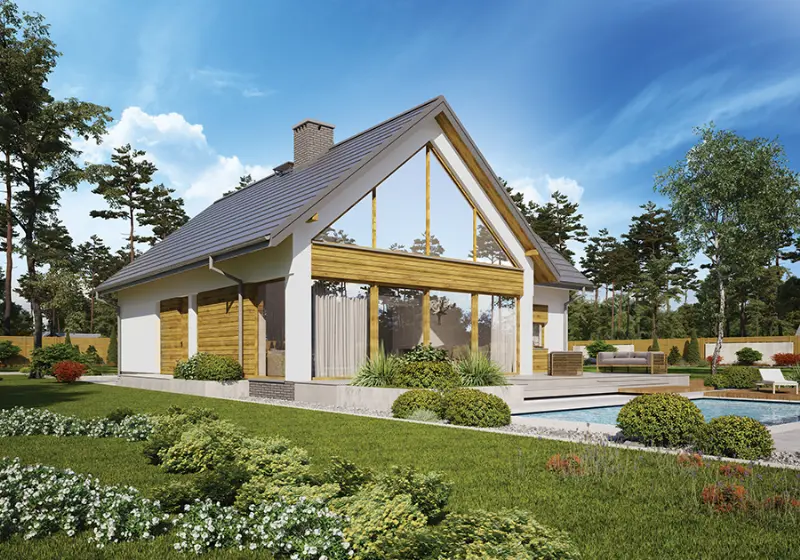 Projekt domu Piękny widok — wizualizacja