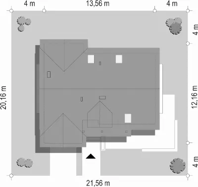 Pod Dębami — plan sytuacyjny 1 (odbicie lustrzane)