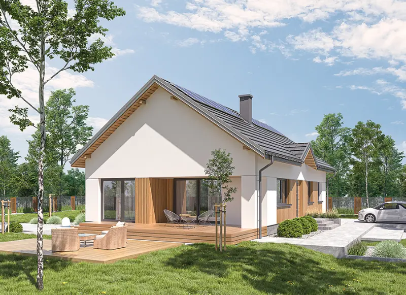 Projekt domu Polecany (aranżacja 1) — wizualizacja