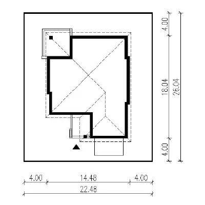 Pomysłowy - wariant I — plan sytuacyjny 1 (odbicie lustrzane)
