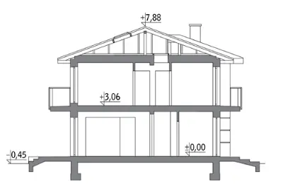Poranny spacer - wariant I — przekroje 1 (odbicie lustrzane)