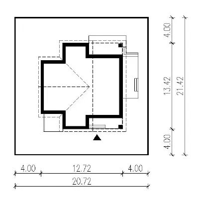 Prawidłowy - wariant I — plan sytuacyjny 1 (odbicie lustrzane)