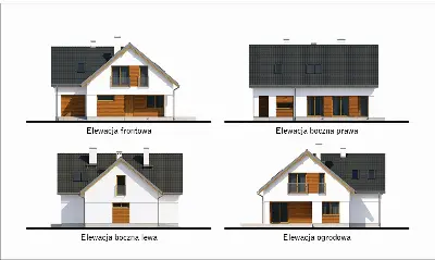 Prawidłowy — elewacje 1 (odbicie lustrzane)