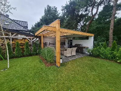 Projekty altan i grillów ogrodowych — wizualizacje 3
