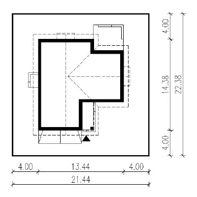 Promień słońca - wariant III — plan sytuacyjny 1 (odbicie lustrzane)