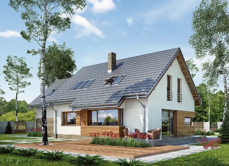 Projekt domu Promień światła - wariant I — wizualizacja