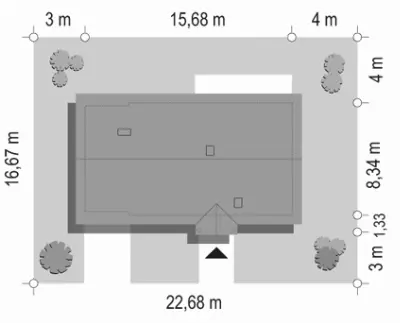Promyk — plan sytuacyjny 1 (odbicie lustrzane)