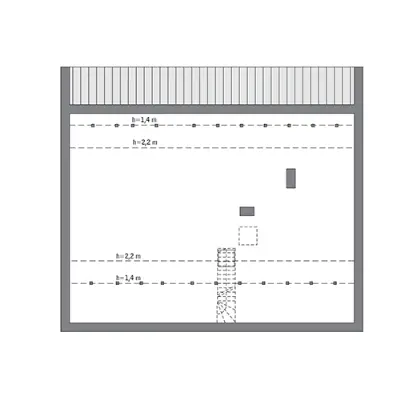 Przejrzysty - wariant X — rzuty kondygnacji 2 (odbicie lustrzane)