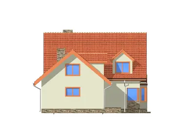 Przestronny — elewacje 3 (odbicie lustrzane)