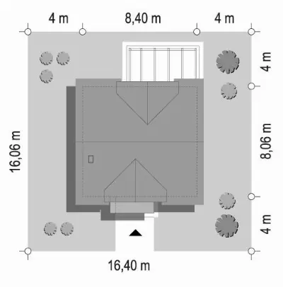 Przyjemny 4 — plan sytuacyjny 1 (odbicie lustrzane)