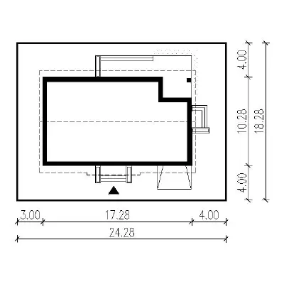 Przystępny - wariant I — plan sytuacyjny 1 (odbicie lustrzane)