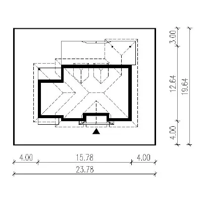 Reprezentacyjny - wariant II — plan sytuacyjny 1 (odbicie lustrzane)