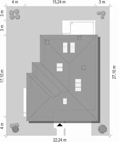 Rezydencja Leśna — plan sytuacyjny 1