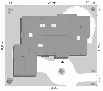 Rezydencja Parkowa 2 — plan sytuacyjny 1 (odbicie lustrzane)
