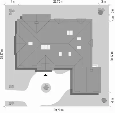 Rezydencja Parkowa 3 — plan sytuacyjny 1 (odbicie lustrzane)