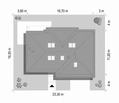 Riwiera 3 wariant E — plan sytuacyjny 1 (odbicie lustrzane)