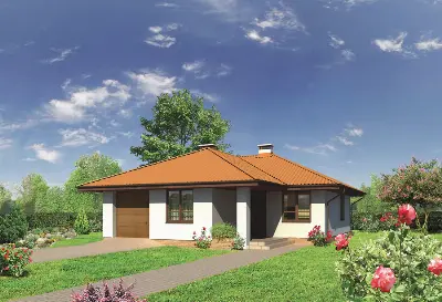 Róże w ogrodzie -  wariant I — wizualizacje 1 (odbicie lustrzane)