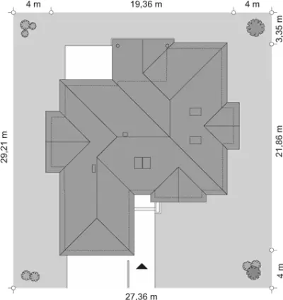 Rozłożysty — plan sytuacyjny 1 (odbicie lustrzane)