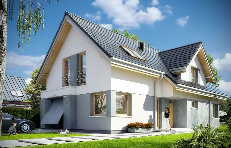 Projekt domu Rozsądny — wizualizacja