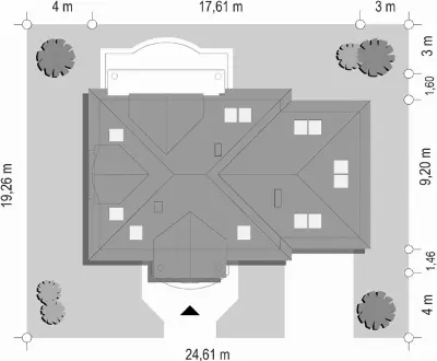 Saga 3 — plan sytuacyjny 1 (odbicie lustrzane)