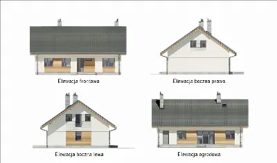 Samotna gwiazda — elewacje 1 (odbicie lustrzane)