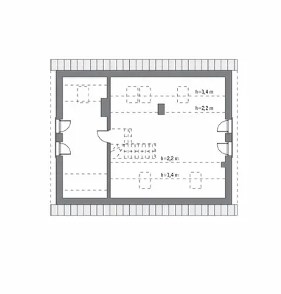 Senne marzenie (etap I) — rzuty kondygnacji 2 (odbicie lustrzane)