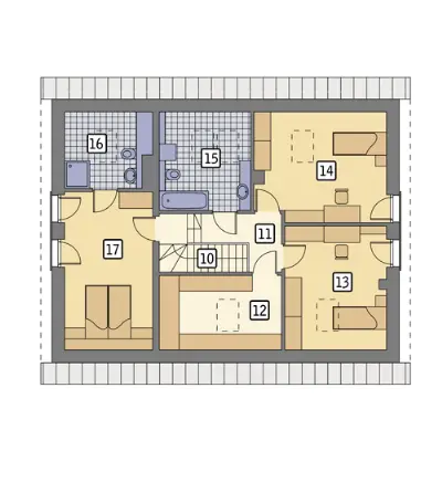Senne marzenie (etap II)  — rzuty kondygnacji 2 (odbicie lustrzane)