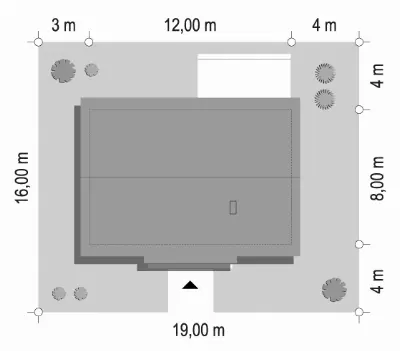 Sensowny — plan sytuacyjny 1 (odbicie lustrzane)