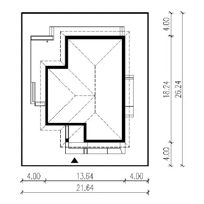 Serdeczny - wariant II — plan sytuacyjny 1 (odbicie lustrzane)