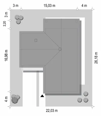 Sielanka 2 B — plan sytuacyjny 1
