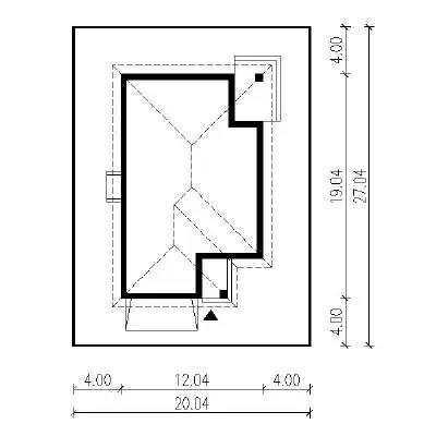 Słoneczna polana - wariant IV — plan sytuacyjny 1 (odbicie lustrzane)