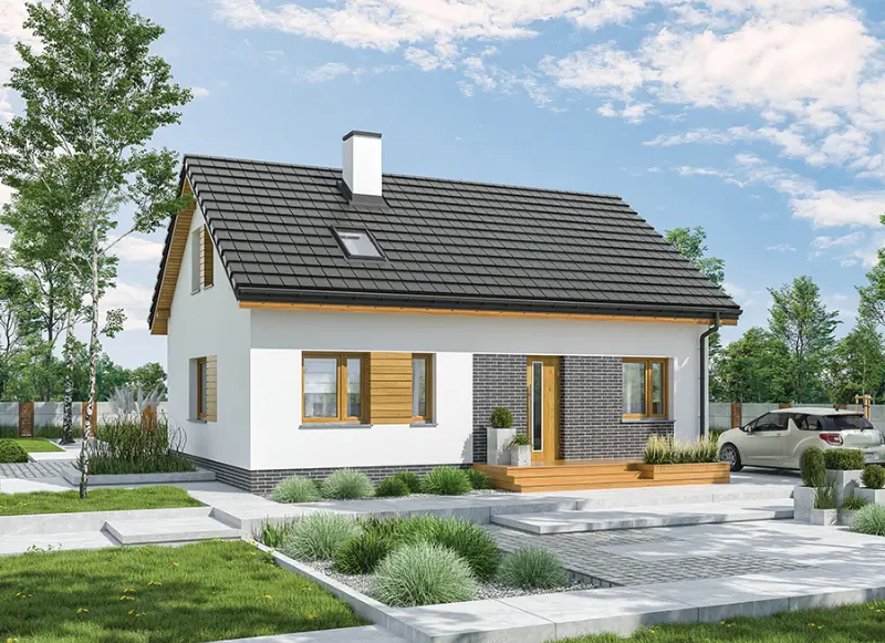 Projekt domu Słuszny wybór - wariant I — wizualizacja