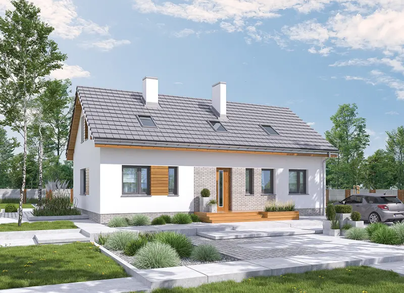 Projekt domu Solidny — wizualizacja