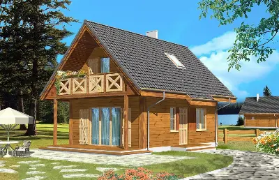 Sosenka Drewniana — wizualizacje 5 (odbicie lustrzane)
