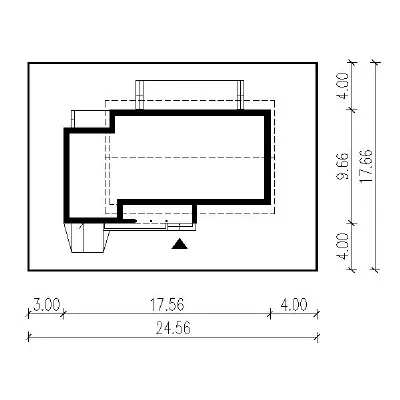 Specjalny (z wentylacją mechaniczną i rekuperacją) — plan sytuacyjny 1 (odbicie lustrzane)