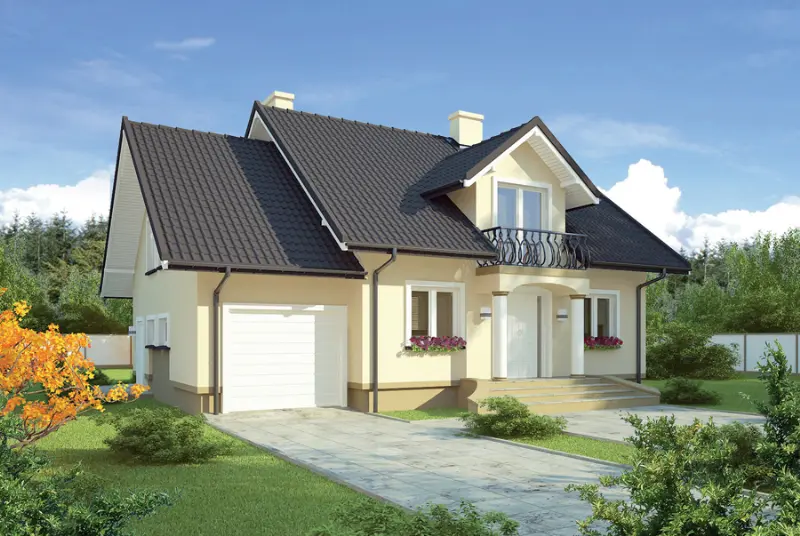 Projekt domu Sprzymierzeniec — wizualizacja