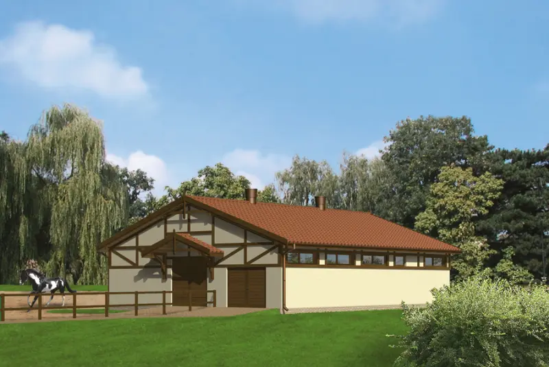 Projekt domu Stajnia dla 6 koni S04 — wizualizacja