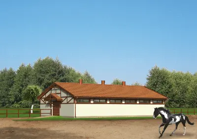 Stajnia dla 8 koni S05a — wizualizacje 1